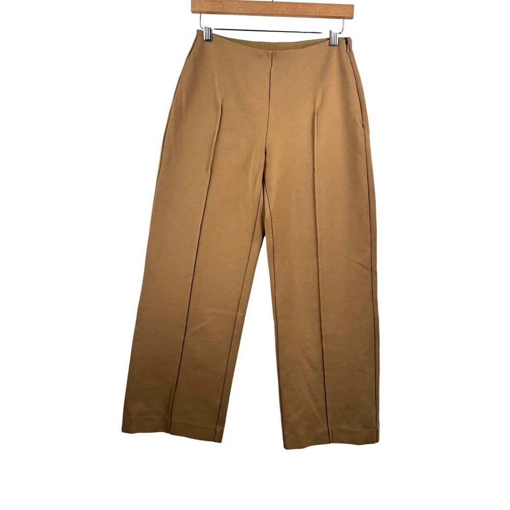 Everlane wide leg Dream Pants sz S Tan Pintuck High Rise Organic money